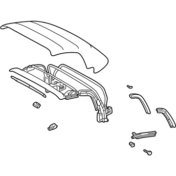 65910-17012-C0 Toyota Top Assembly, Black Illustration 1 of 1