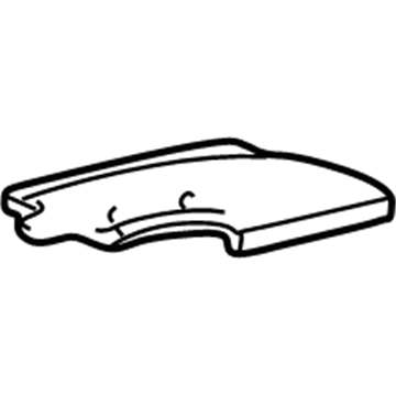 64910-17011-C0 Toyota Side Cover, Black, Passenger Side Illustration 1 of 1