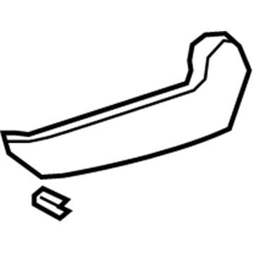 71861-0C110-B0 Toyota Cushion Shield, Gray, Inner Passenger Side Illustration 1 of 1