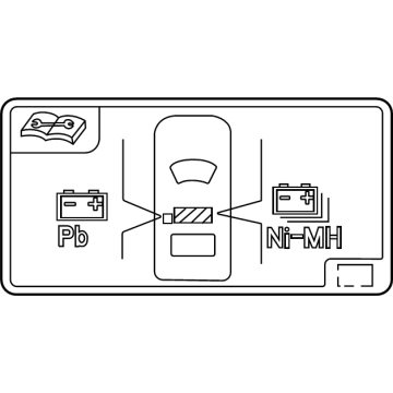 Toyota 288A2-F4011 Battery Label