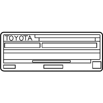 Toyota 11298-F0360 Emission Label