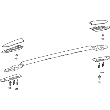 63407-08040 Toyota Roof Rack, Black, Passenger Side Illustration 1 of 1