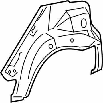 61631-AC901 Toyota Outer Wheelhouse, Passenger Side Illustration 1 of 1