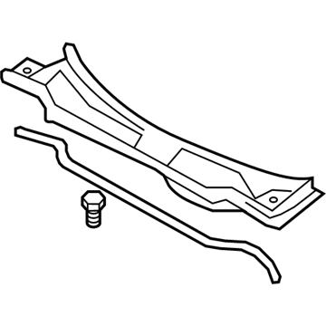 55708-06080 Toyota Cowl Grille, Front Illustration 1 of 1