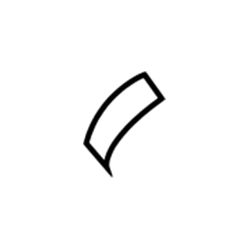 53866-06020 Toyota Cowl Vent Panel Seal, Passenger Side Illustration 1 of 1