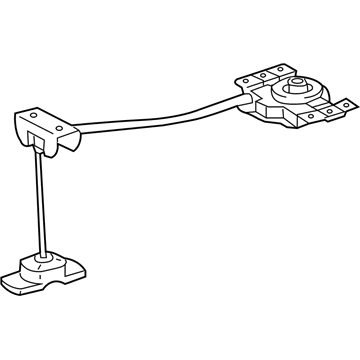 51900-0E012 Toyota Spare Tire Retainer, Rear Illustration 1 of 1