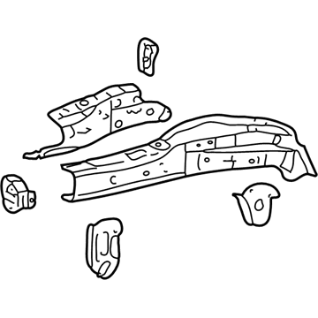 57101-02902 Toyota Sidemember Assembly, Passenger Side Illustration 1 of 1