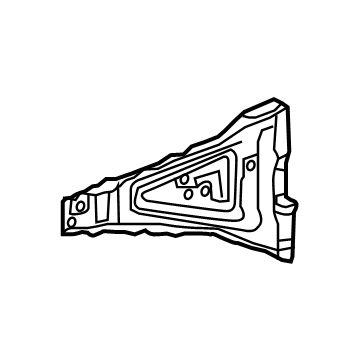 61113-06020 Toyota Panel Extension, Passenger Side Illustration 1 of 1