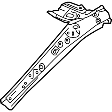 61203-06210 Toyota Inner Windshield Pillar, Passenger Side Illustration 1 of 1