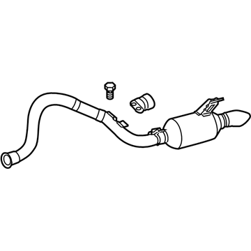 Toyota 17430-38551 Resonator & Pipe