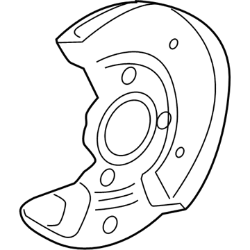 47781-74020 Toyota Backing Plate, Front Passenger Side Illustration 1 of 1