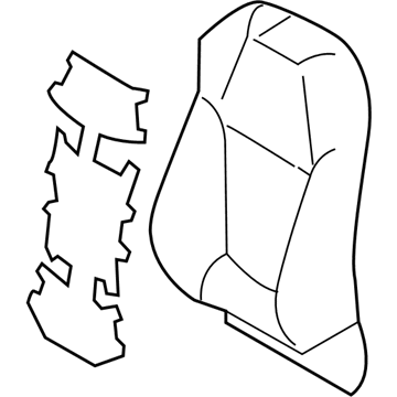 71073-0R370-C5 Toyota Seat Back Cover, Gray, Front Passenger Side Illustration 1 of 1