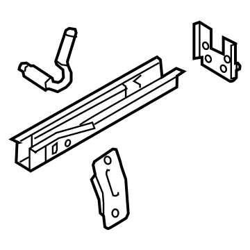 57615-WB002 Toyota Rear Rail, Passenger Side Illustration 1 of 1