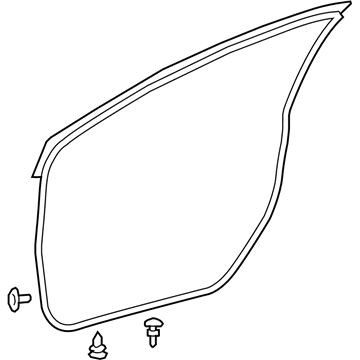 67861-02330 Toyota Door Weatherstrip, Passenger Side Illustration 1 of 1