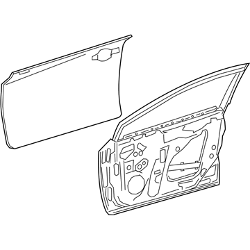 67001-02460 Toyota Door Shell, Passenger Side Illustration 1 of 1