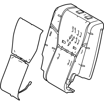 Toyota 71652-60610 Pad, Rear Seat Back, L 71652-60610 Toyota Pad, Rear Seat Back, L Illustration 1 of 1