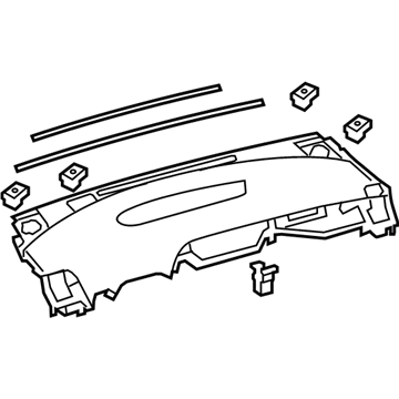 55300-47200-B0 Toyota Upper Panel, Gray Illustration 1 of 1