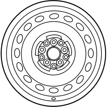 42611-02Q51 Toyota Wheel, Steel Illustration 1 of 1