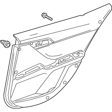 67630-33D20-C1 Toyota Door Trim Panel, Black, Passenger Side Illustration 1 of 1