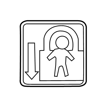 Toyota 69339-06040 Child Lock Label