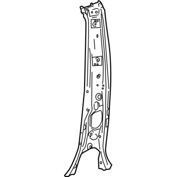 61034-06020 Toyota Inner Center Pillar, Passenger Side Illustration 1 of 1