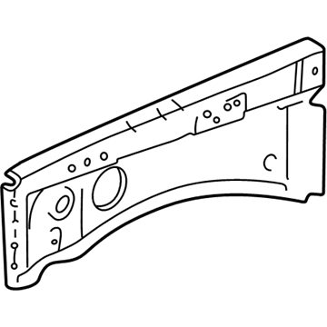 53705-60042 Toyota Upper Rail, Passenger Side Illustration 1 of 1