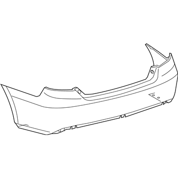 52159-06989 Toyota Bumper Cover, Rear Driver Side Illustration 1 of 1