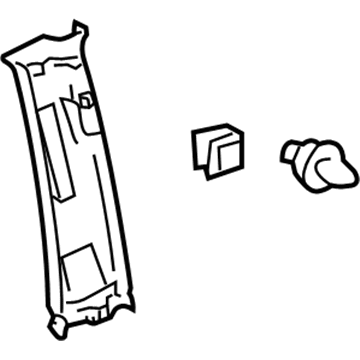 62410-0C030-E0 Toyota Center Pillar, Fawn, Passenger Side Illustration 1 of 1