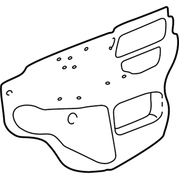 67832-02130 Toyota Water Shield, Driver Side Illustration 1 of 1