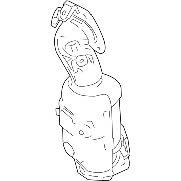 17150-0P410 Toyota Catalytic Converter, Driver Side Illustration 1 of 1