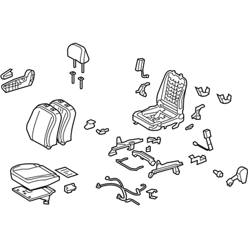 71100-1AP00-B0 Toyota Seat Assembly, Front Passenger Side Illustration 1 of 1