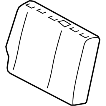 71651-12880 Toyota Seat Back Pad, Passenger Side Illustration 1 of 1