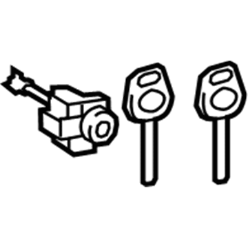 69052-12640 Toyota Lock Cylinder, Driver Side Illustration 1 of 1