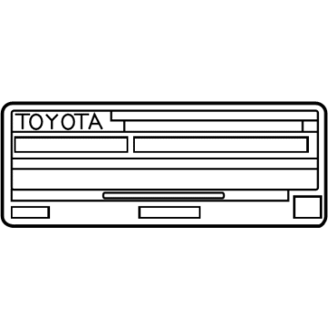 Toyota 11298-F4010 Emission Label