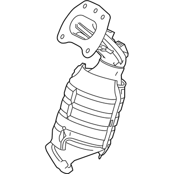 17140-0P410 Toyota Manifold Sub-Assembly, Exhaust, Passenger Side Illustration 1 of 1