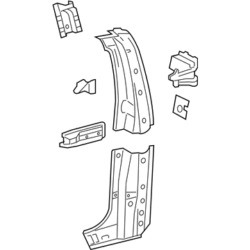 Toyota 61501-04903 Lock Pillar