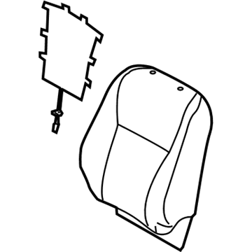 71074-0E140-C0 Toyota Seat Back Cover, Black, Driver Side Illustration 1 of 1