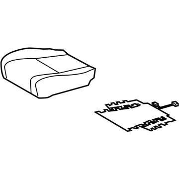 71072-0E100-B0 Toyota Cushion Cover, Driver Side Illustration 1 of 1