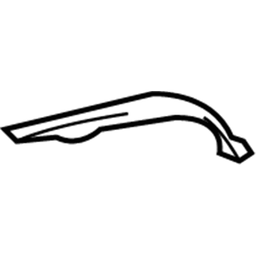 75553-0C040 Toyota Drip Molding, Rear Passenger Side Illustration 1 of 1