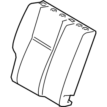 71651-02800 Toyota Seat Back Pad, Passenger Side Illustration 1 of 1