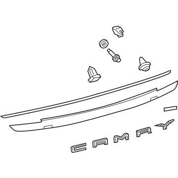 Toyota 76801-AQ010-A0 License Molding