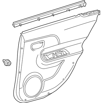 67640-52V80-B0 Toyota Door Trim Panel, Driver Side Illustration 1 of 1