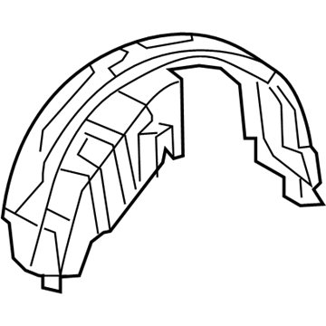 65638-06010 Toyota Wheelhouse Liner, Driver Side Illustration 1 of 1