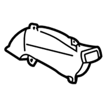 58862-33010 Toyota Air Outlet Duct, Rear Driver Side Illustration 1 of 1