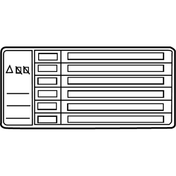 Toyota 16793-31070 Caution Label