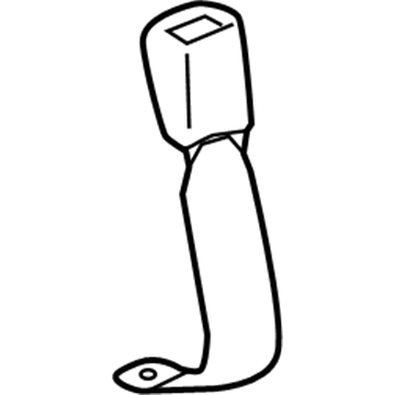 73380-0C041-C0 Toyota Buckle End, Black, Inner Passenger Side Illustration 1 of 1