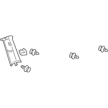 62638-48020-B0 Toyota Upper Quarter Trim, Gray, Passenger Side Illustration 1 of 1