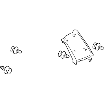 62470-48080-B0 Toyota Upper Quarter Trim Clamp, Gray, Inner Passenger Side Illustration 1 of 1