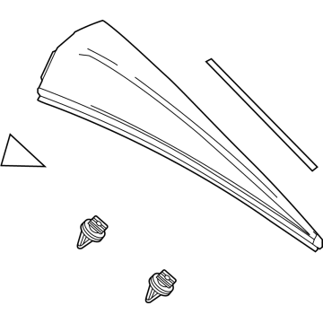 76897-WB001 Toyota Corner Trim, Passenger Side Illustration 1 of 1