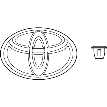 90118-WBB93 Toyota Emblem Clip, Rear Illustration 1 of 1